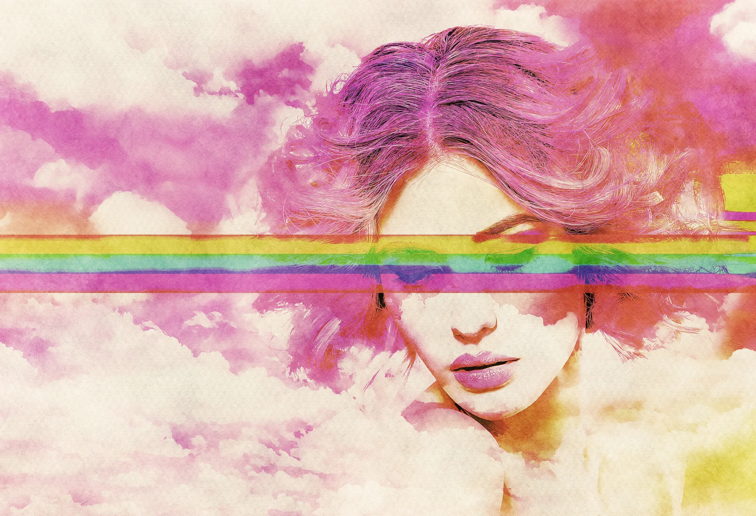 Pink Rainbow Woman