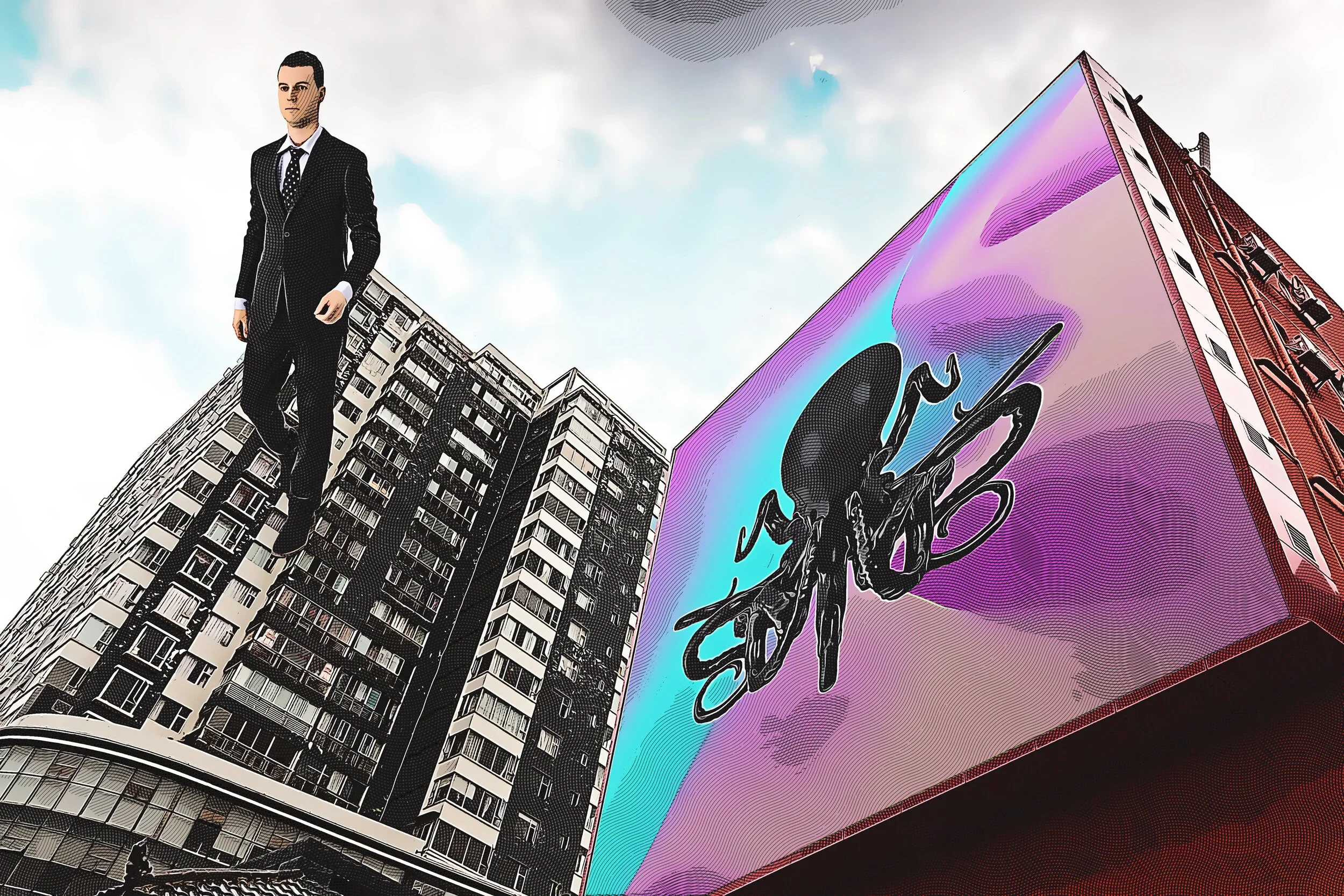 Walking Man and Octopus (Series)