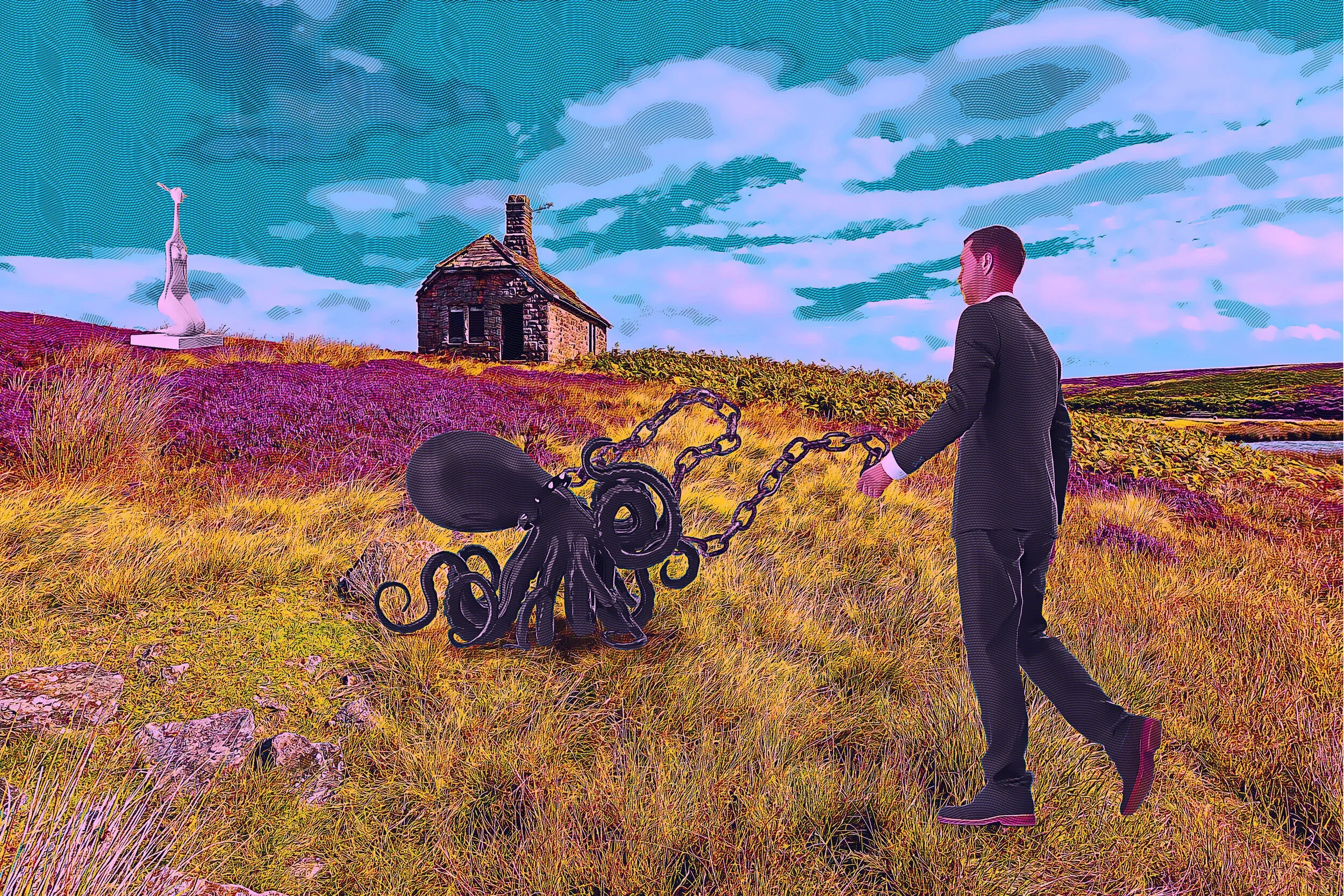 Walking Man and Octopus (Series)