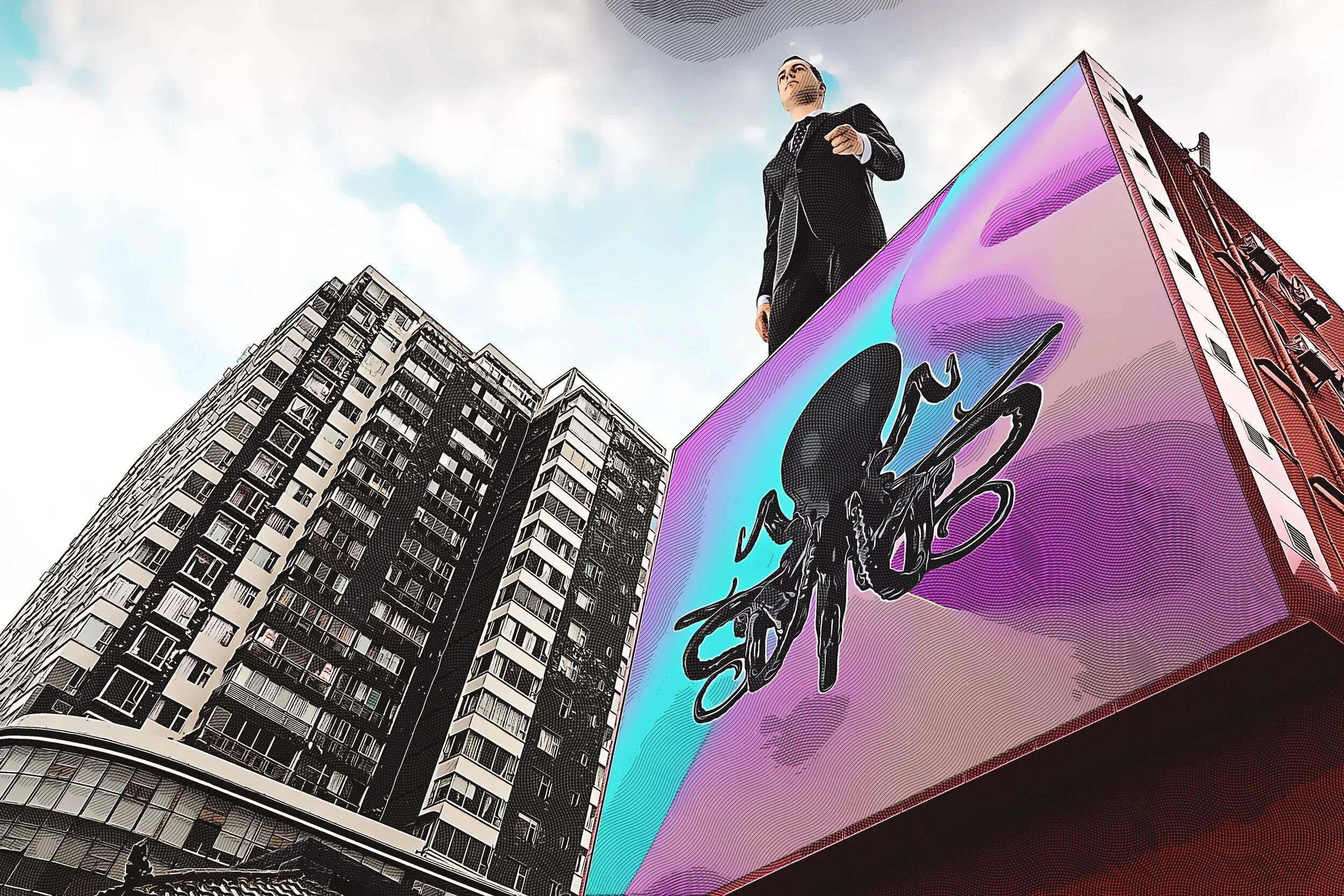 Walking Man and Octopus (Series)