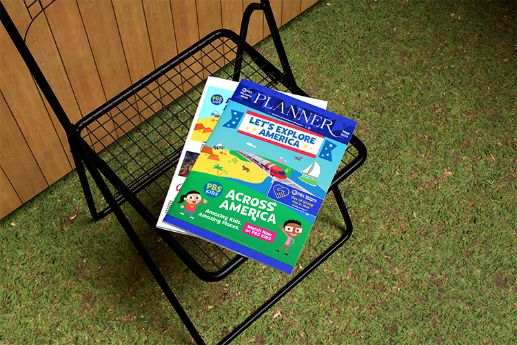 Paper magazine on chair