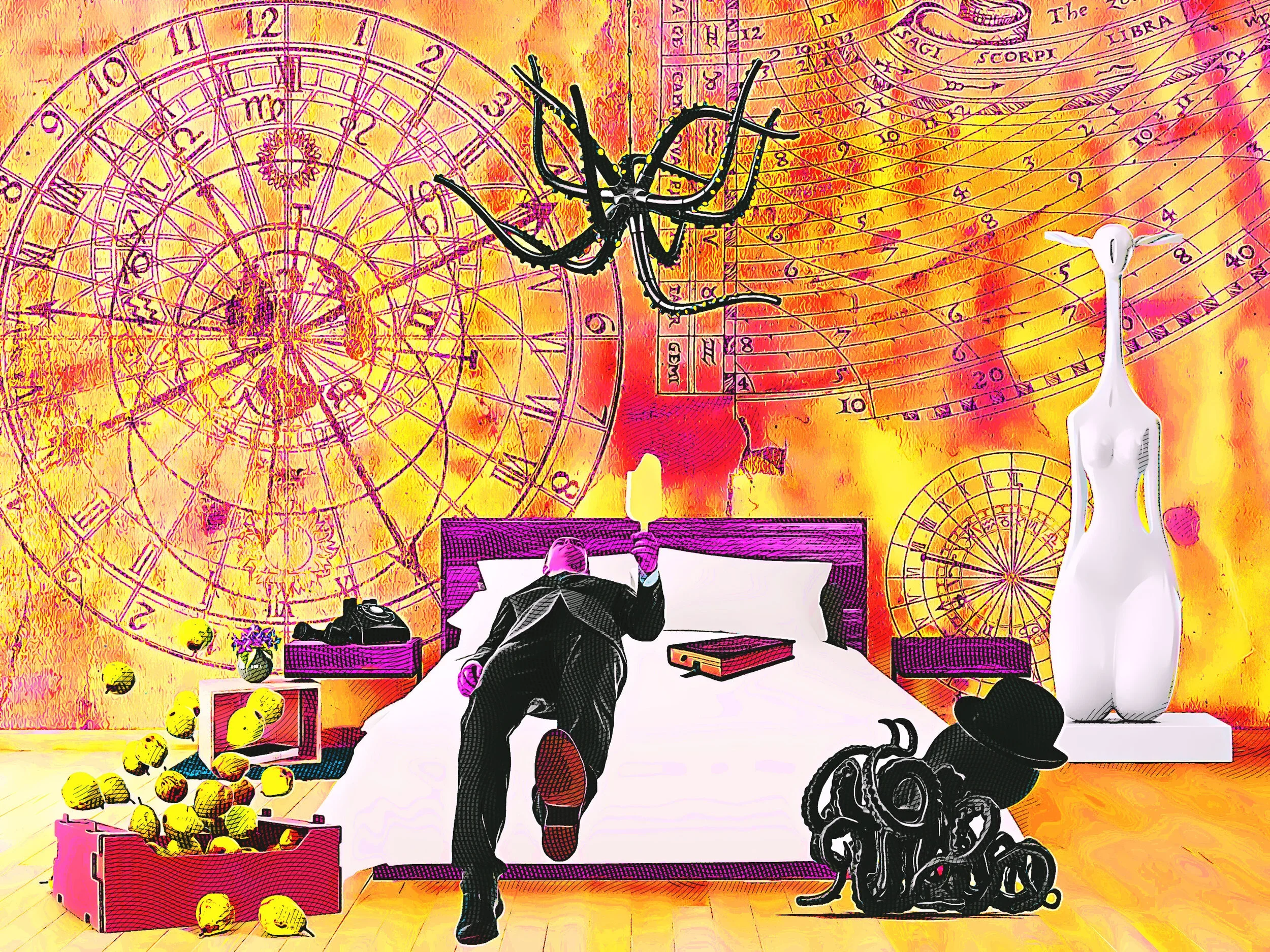 Walking Man and Octopus (Series)