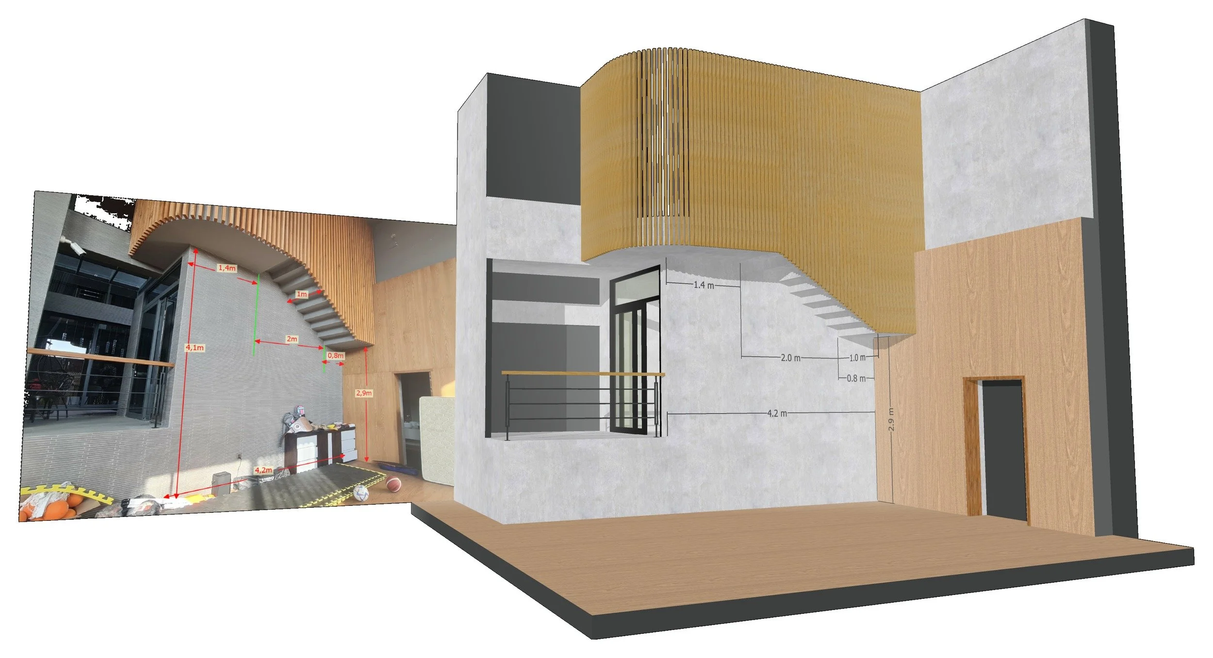 Site survey translated into a 3D model