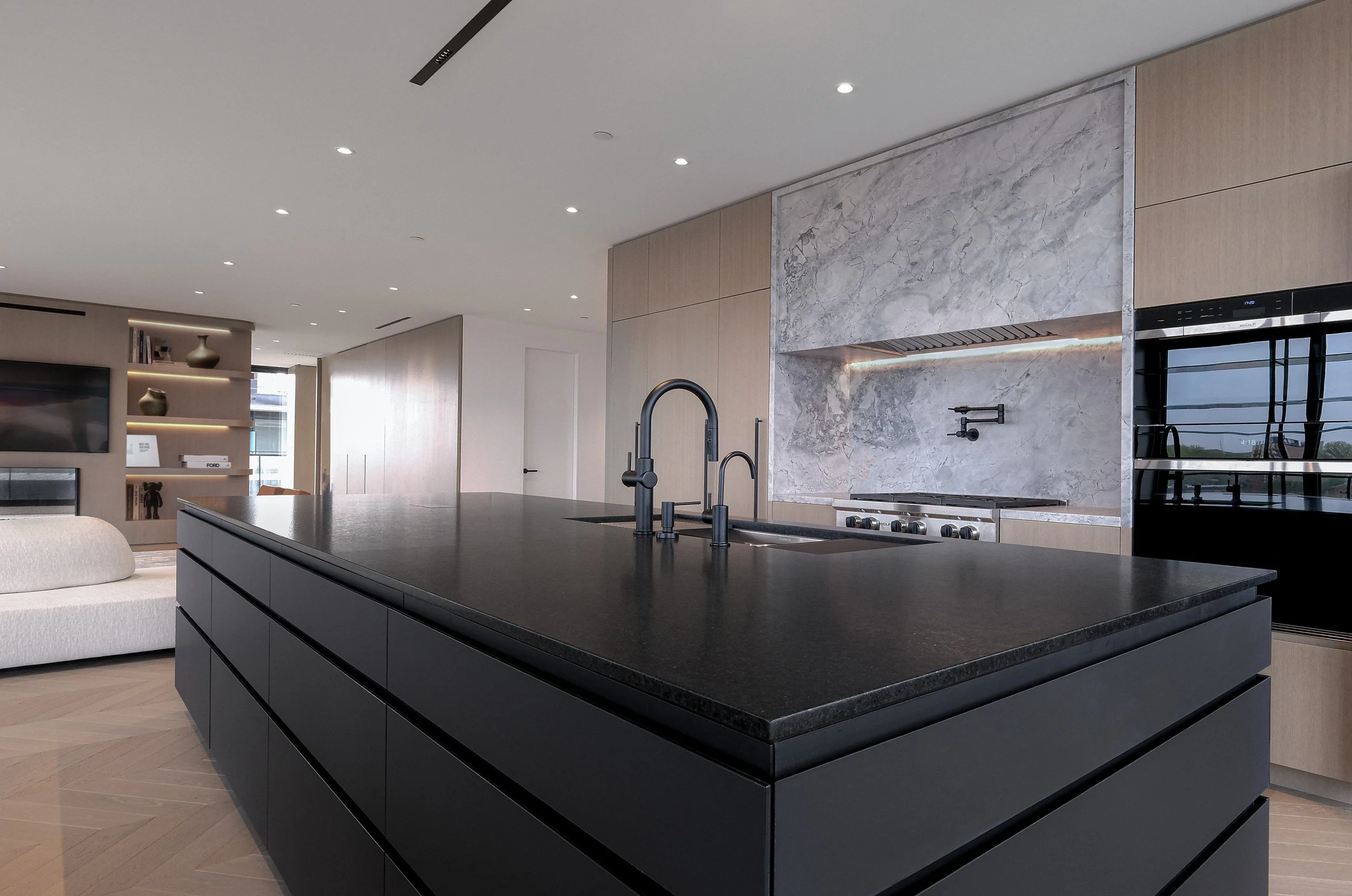 Vanilla custom kitchen by Chrome Design, a luxury residential interior in Montreal
