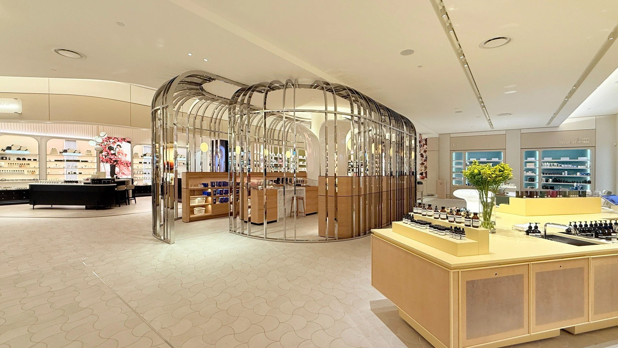 Central retail pavilion at Rennai in Royalmount, Montreal, by Chrome Design + Borrallo + Lemay