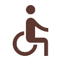 Icon of a person in a wheelchair.