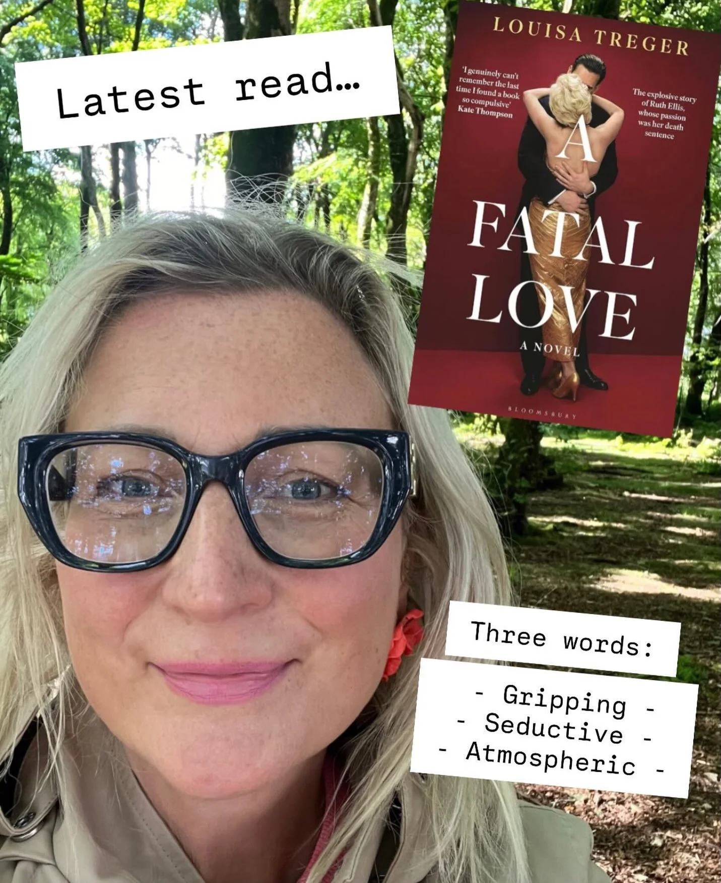 Gripping &bull; Seductive &bull; Atmospheric - 3️⃣ words to describe @louisatreger &lsquo;s A Fatal Love.

I was very lucky to receive an advance copy of this novel, which tells the story of Ruth Ellis &ndash; the last woman to be hanged in Britain.
