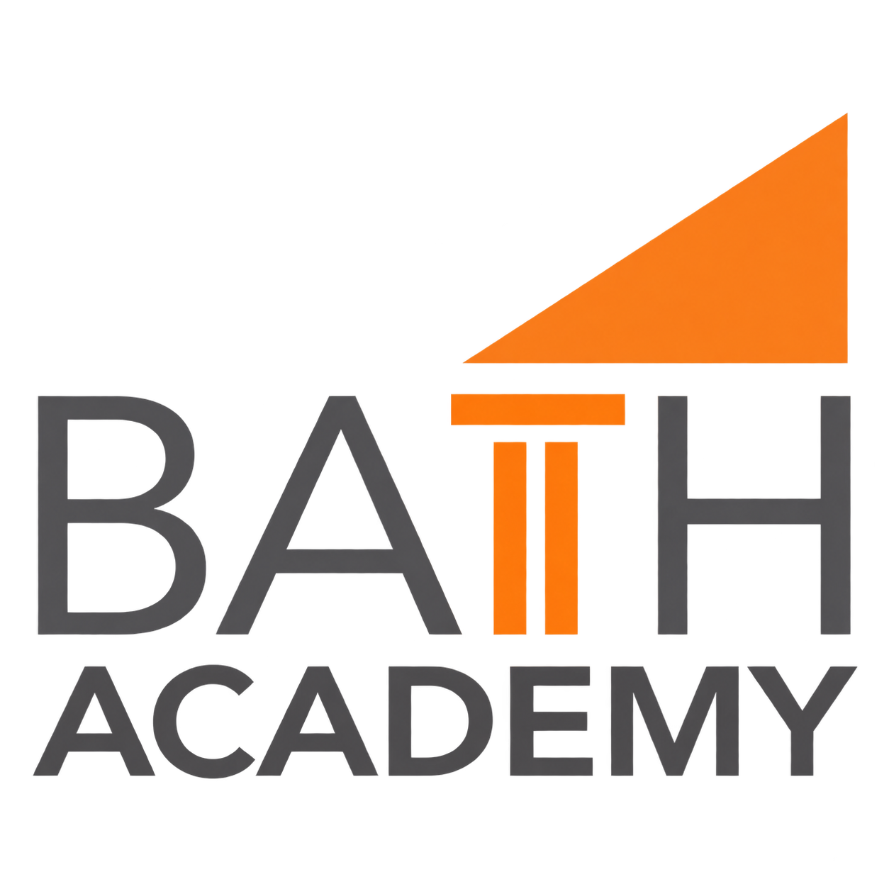 Logo of Baith Academy featuring stylized text with the word 'BAITH' with an orange and red geometric design above, and the word 'ACADEMY' below in black.