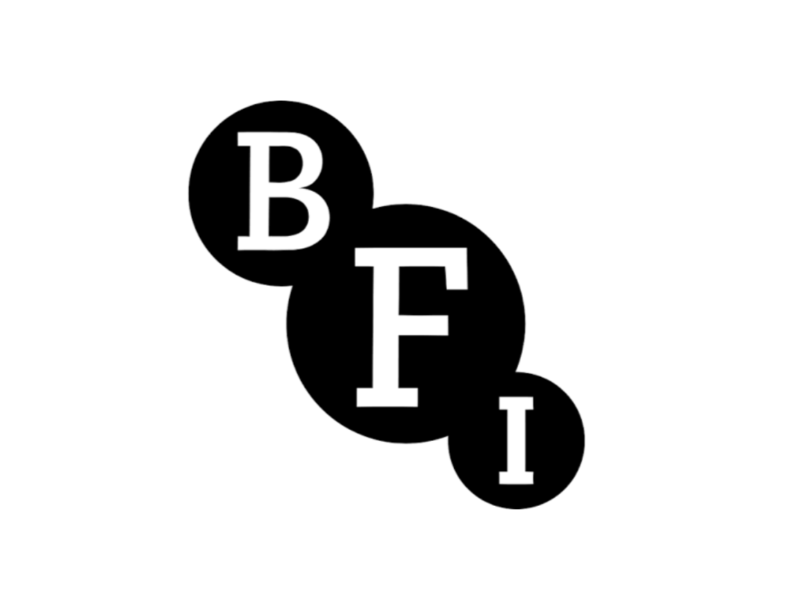 Black circles with white letters spelling 'BFI' in a diagonal arrangement.