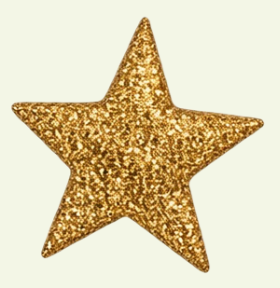 Goldener, glitzernder Stern aus Festmaterial