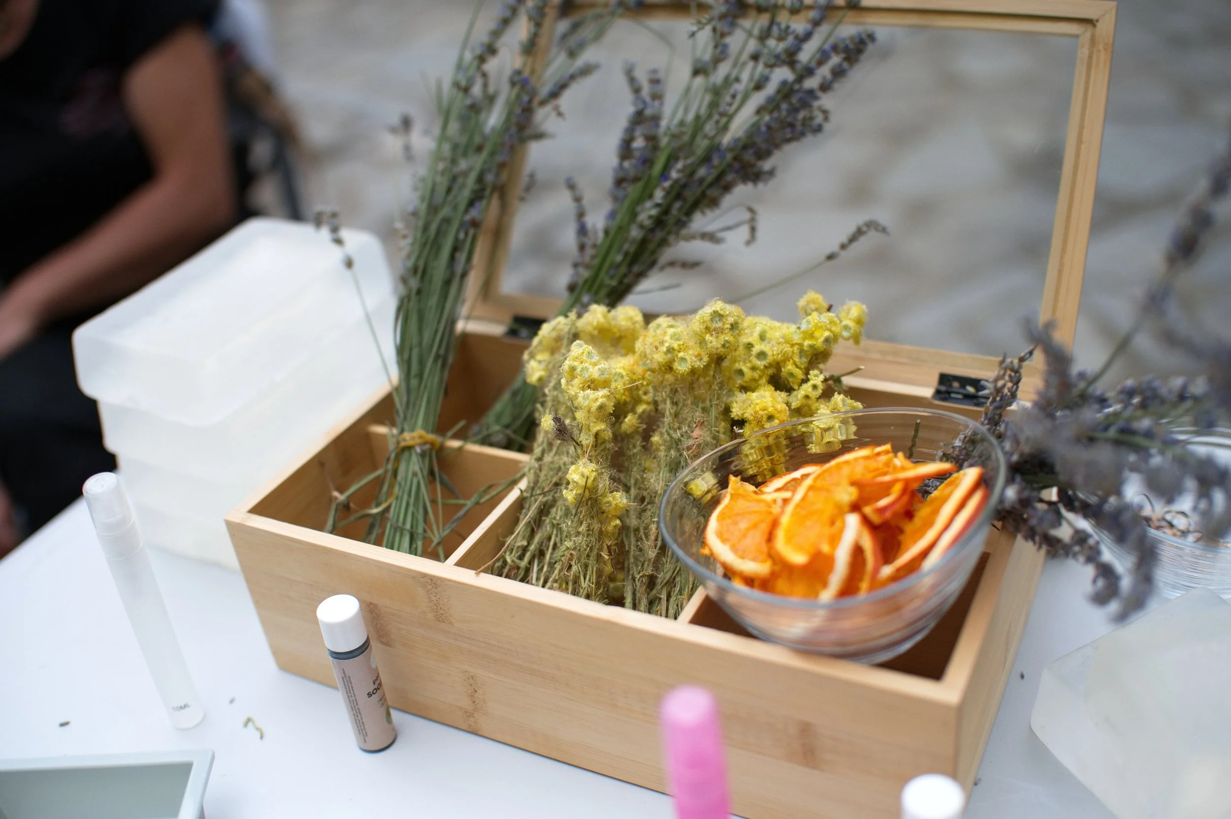 Soap-making ingredients for the workshop