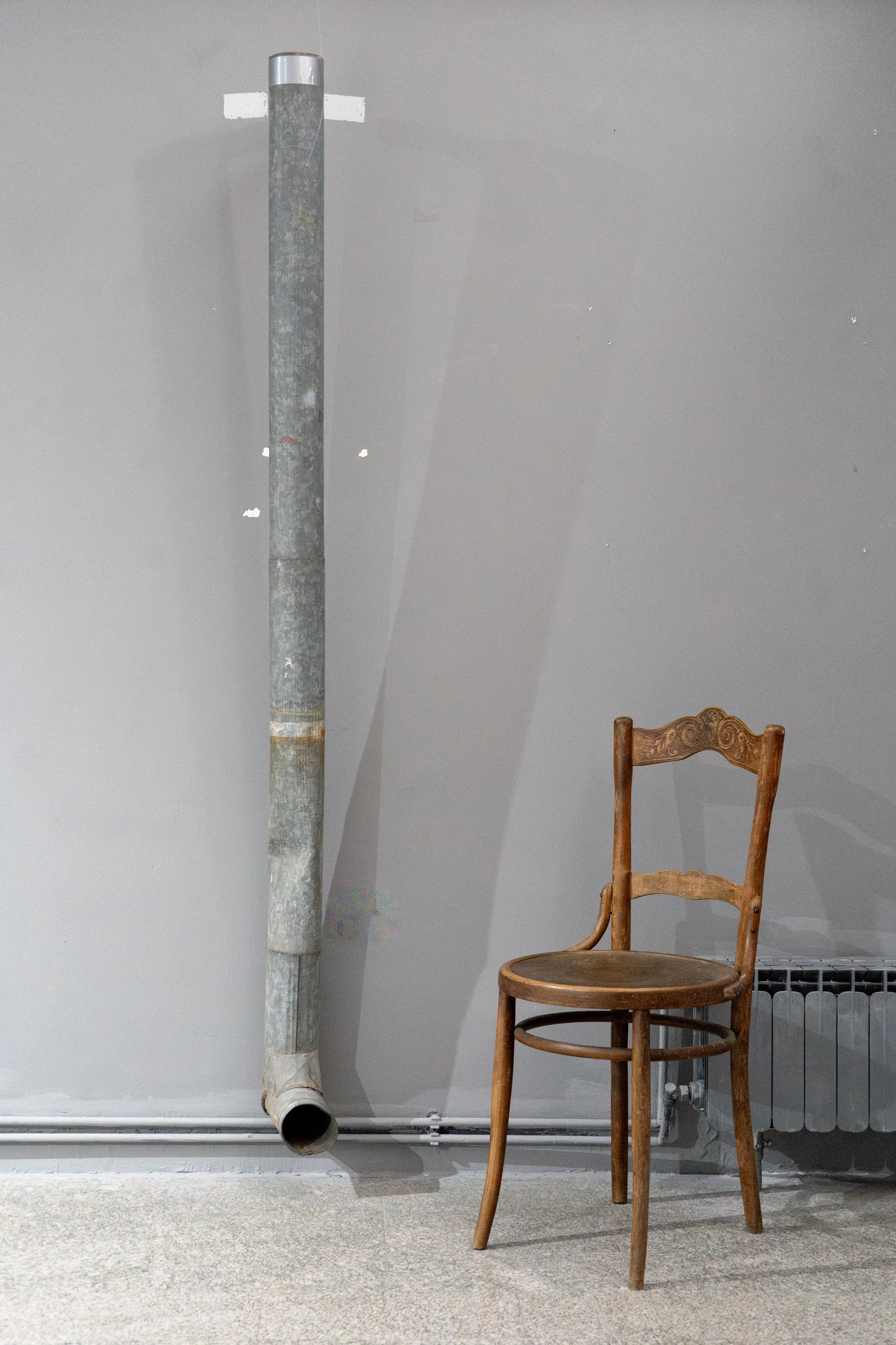 Drainpipe interview installation work.
