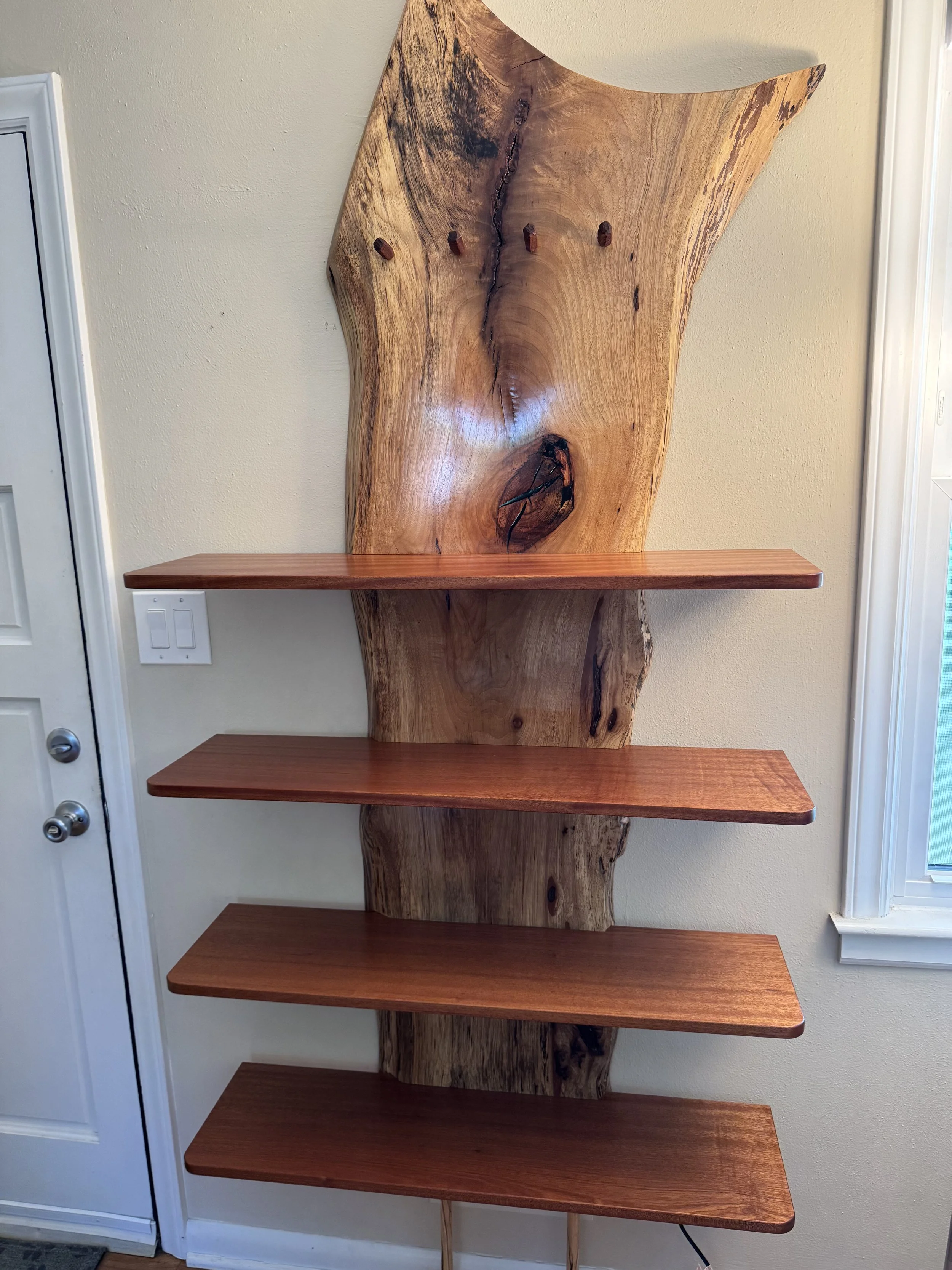 Floating Shelves on Pecan Slab