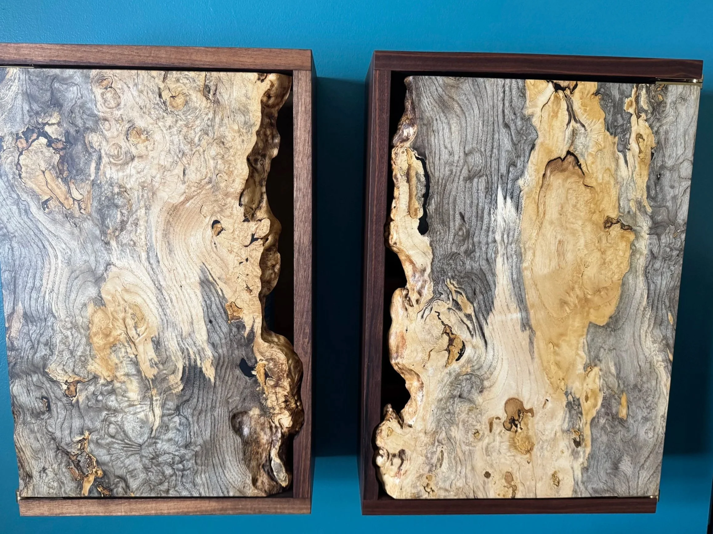 Mulberry Burl Wall Cabinets