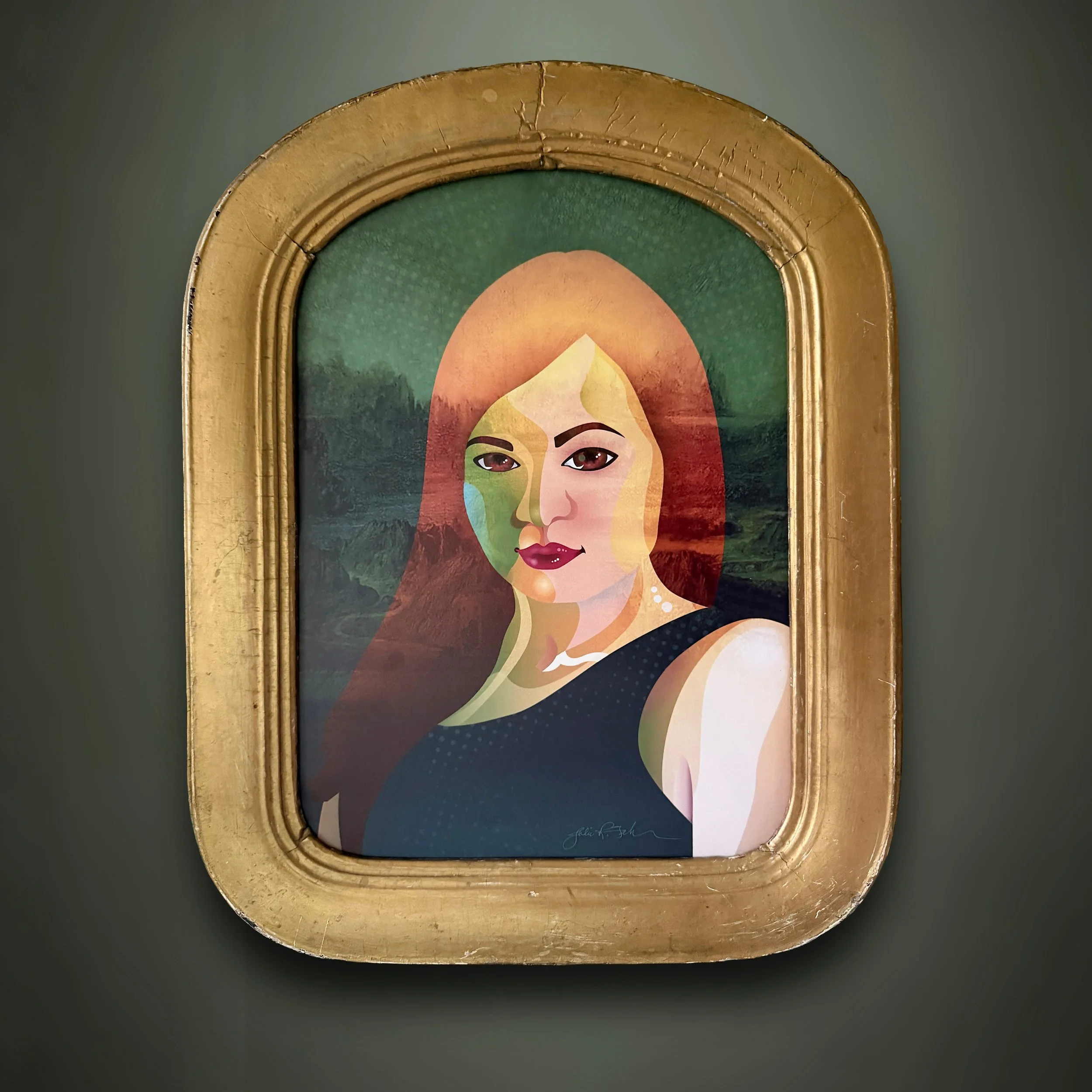 Finally splurged to get a profession print of "Mona Rae" and set it in the frame! Don't know where this frame came from, but has been in waiting around for years. Wow - what a difference a frame can make! Stay tuned as I print and frame mor