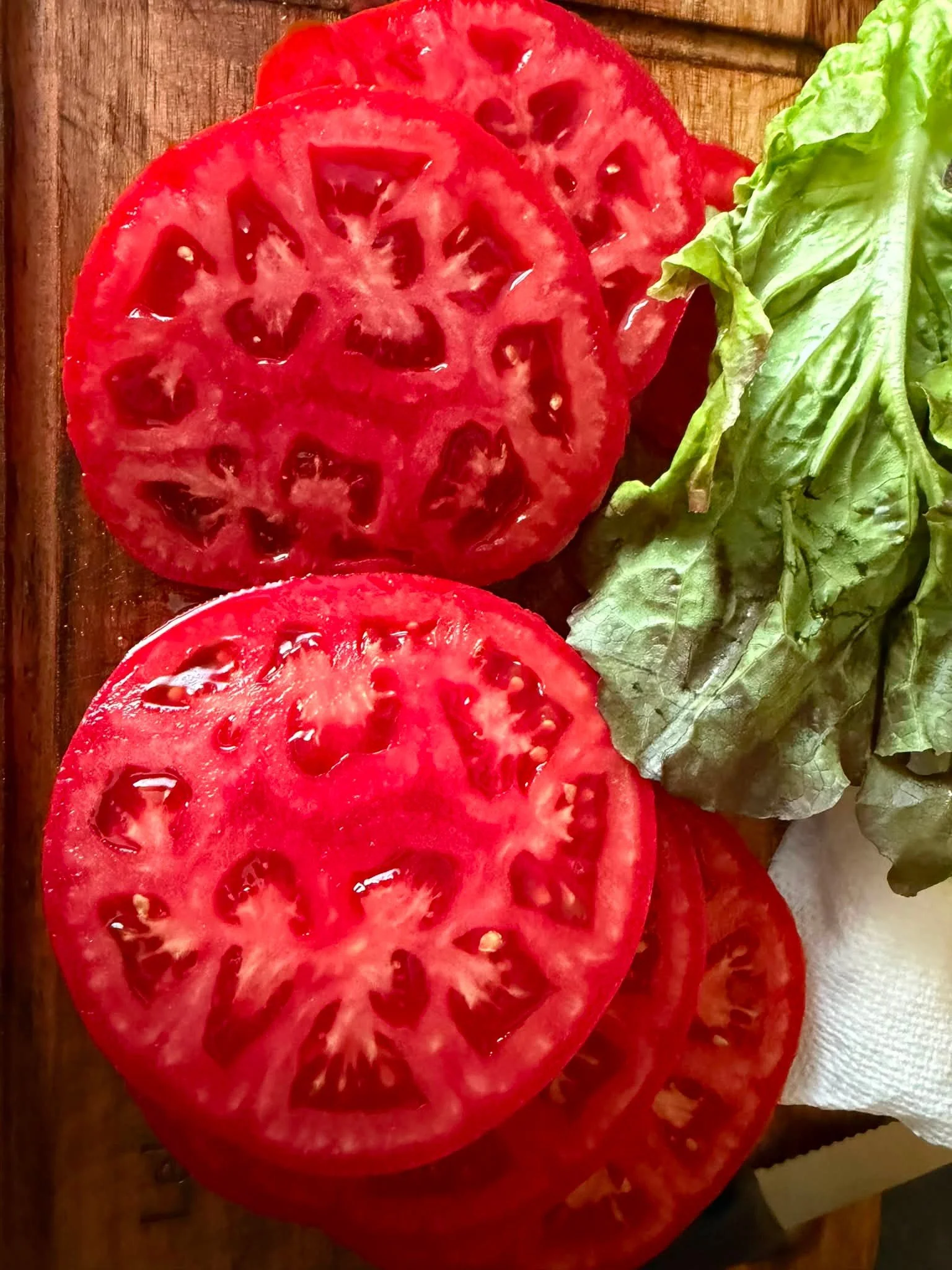 Stopped by a farmers market yesterday and got this beauty! Got some sourdough and red leaf lettuce and made our first BLT of the summer. Man! It was so good! (Yes, we already had bacon - Eric&rsquo;s favorite food group.)