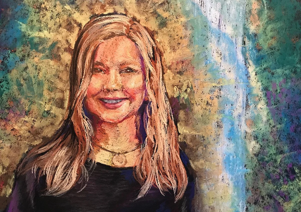 Svenja: A pastel portrait of our foreign exchange student, created as a gift for her parents while their daughter was spending a year far from home with our family.  Owner: Regina