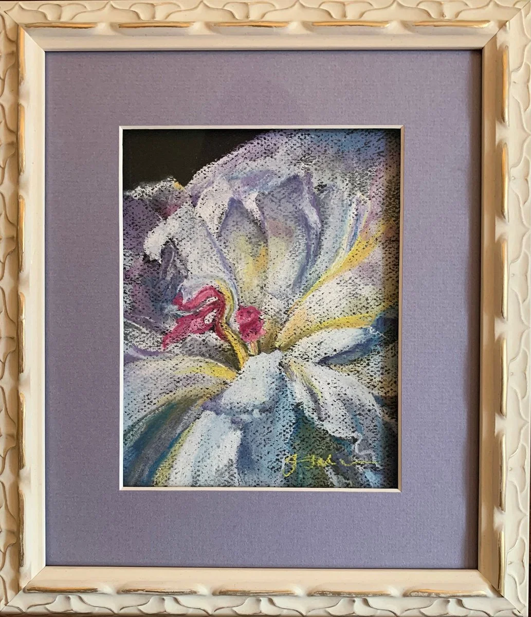 pastel-Demoiselle Blanche-White-Damsel-framed.jpg