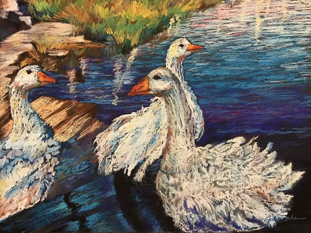 Life on the Pond: Framed Original