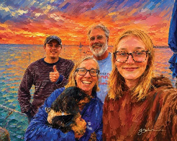 Example of Custom Digital Art: a stylized photo printed on canvas.