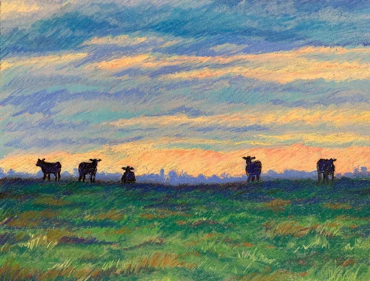 Sunrise on the Farm: My uncle’s cattle greet the dawn beneath a glowing Nebraska summer sky, turning an ordinary morning on the farm into one of those quietly beautiful moments worth remembering.  Owner: Alicia