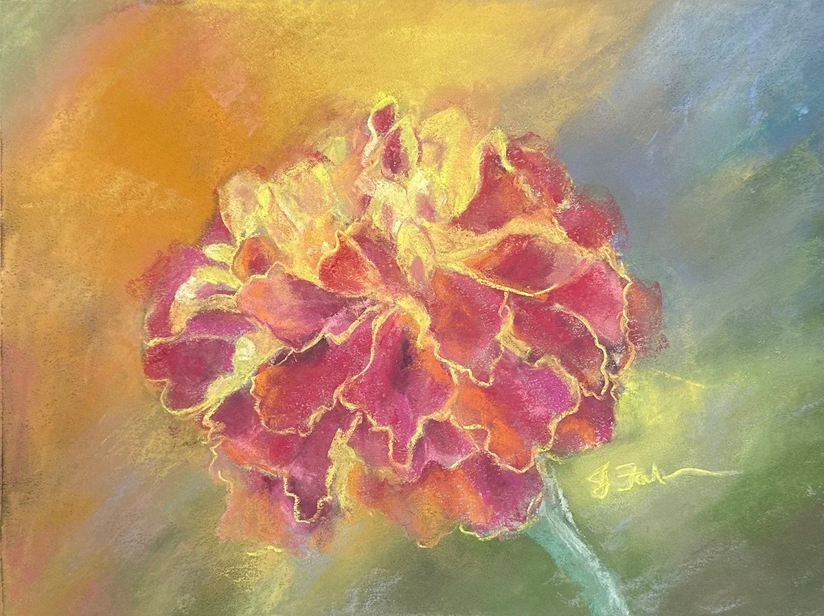 French Marigold: Framed Original