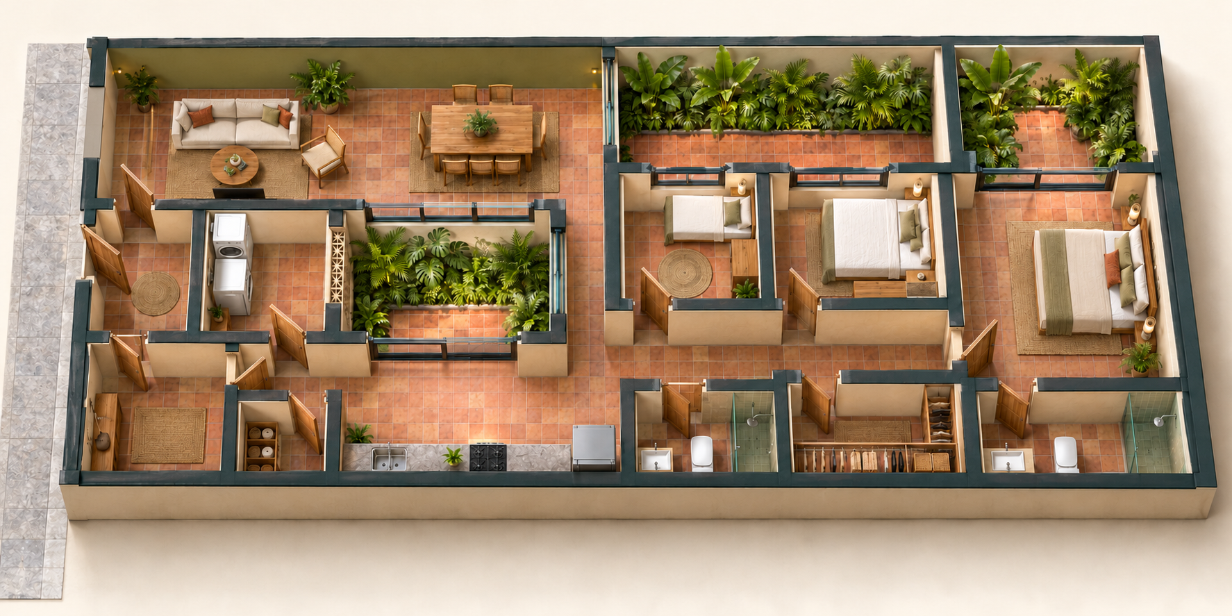 Roof-off house with wall-mounted living room TV.png