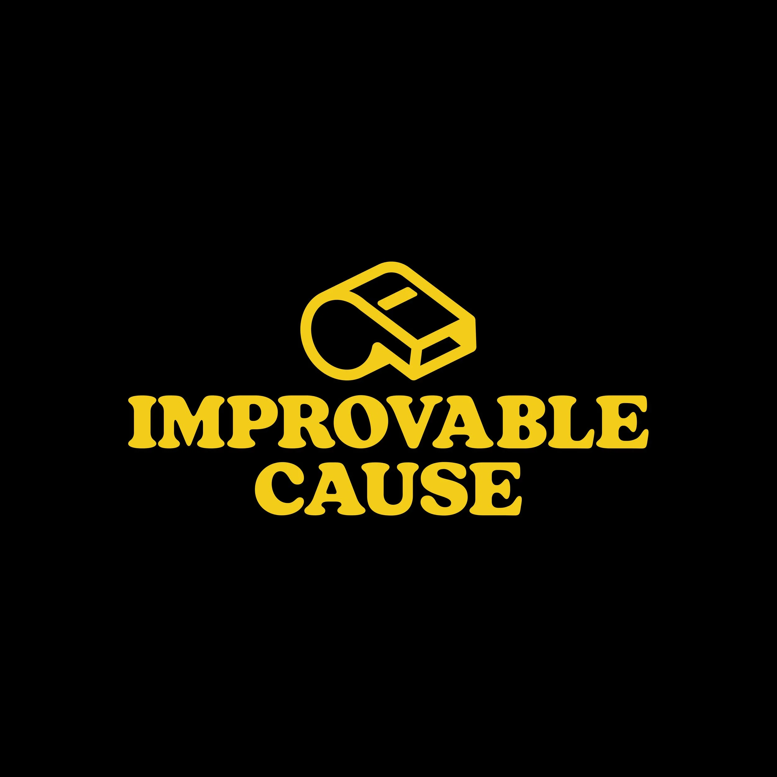 Improvable Cause Improv Troupe Logo Design Whistle Branding