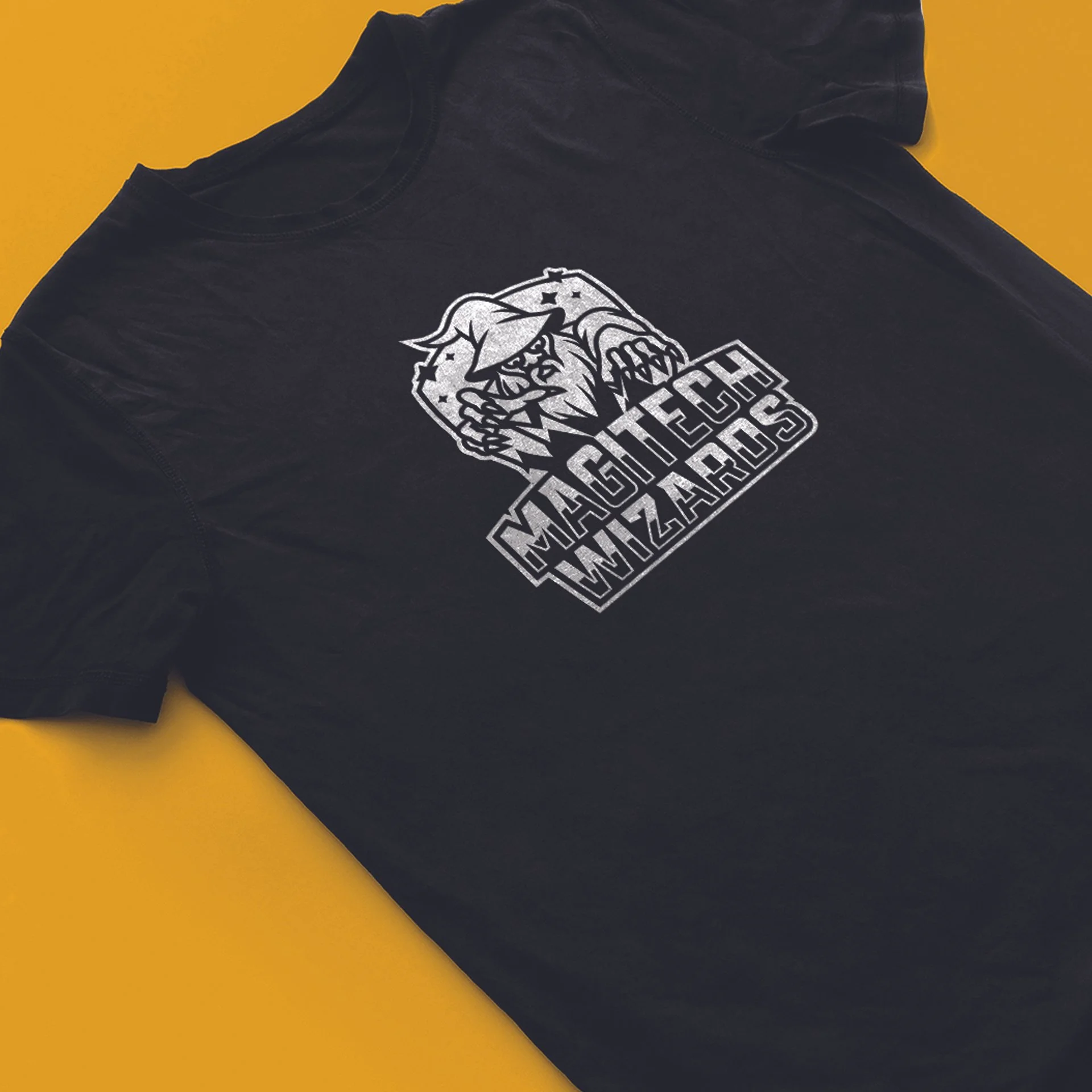 Magitech Wizards logo design IT company tee shirt