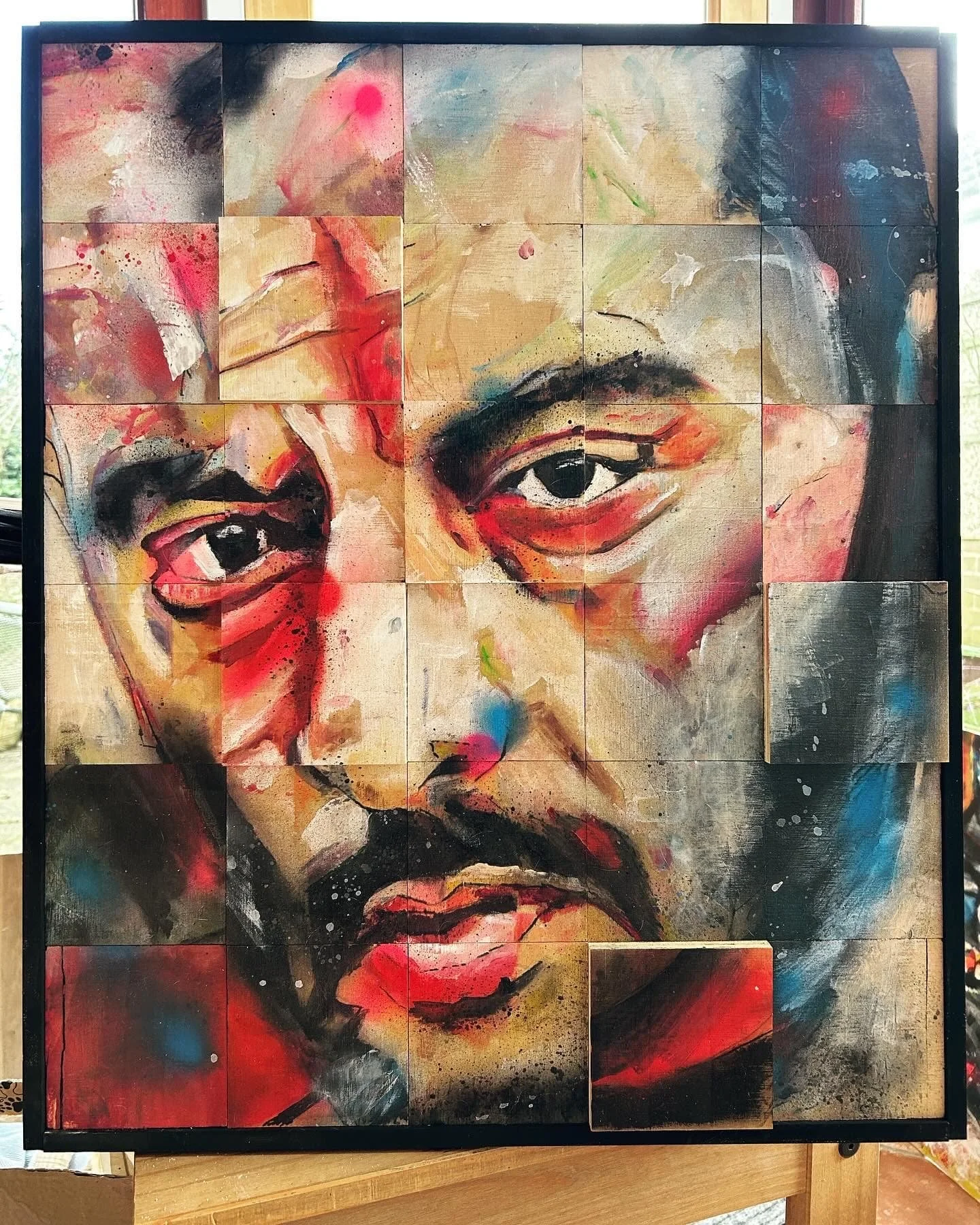 L E O N   
Acrylic and spray paint on wood 
Original artwork for sale
