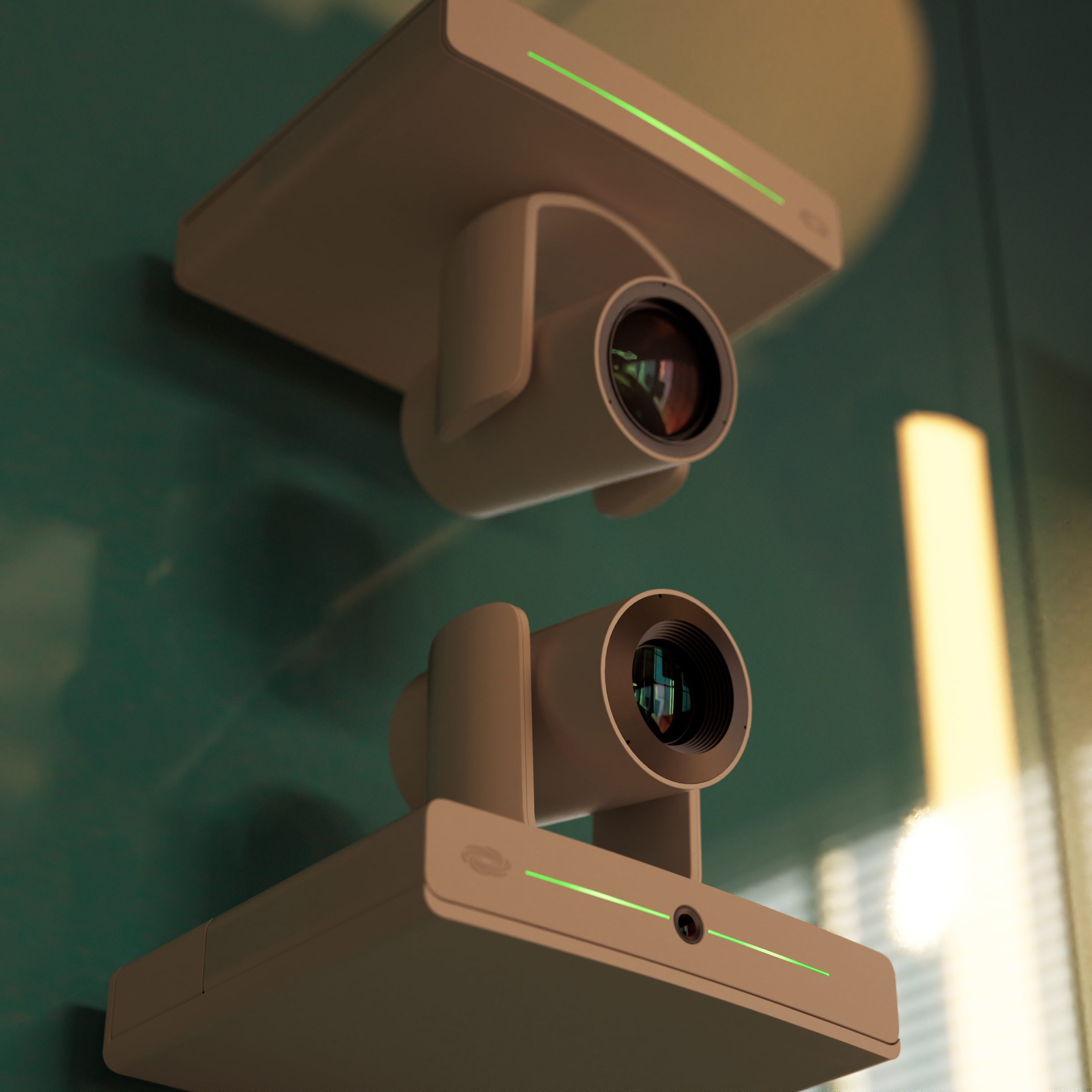 Cámaras de videoconferencia PTZ con Inteligencia artificial para seguimiento automatizado al orador o presentador.