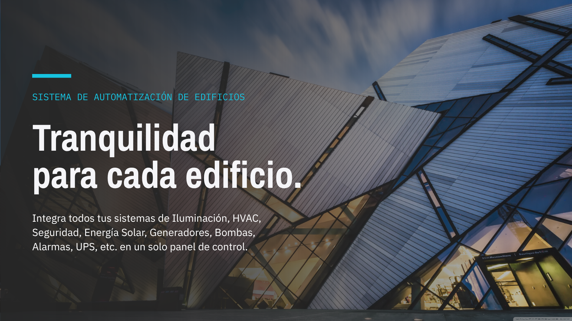 Edificio de oficinas con control centralizado de todos sus sistemas: HVAC, Generación, Iluminación, Bombas de Agua, Respaldo, etc.