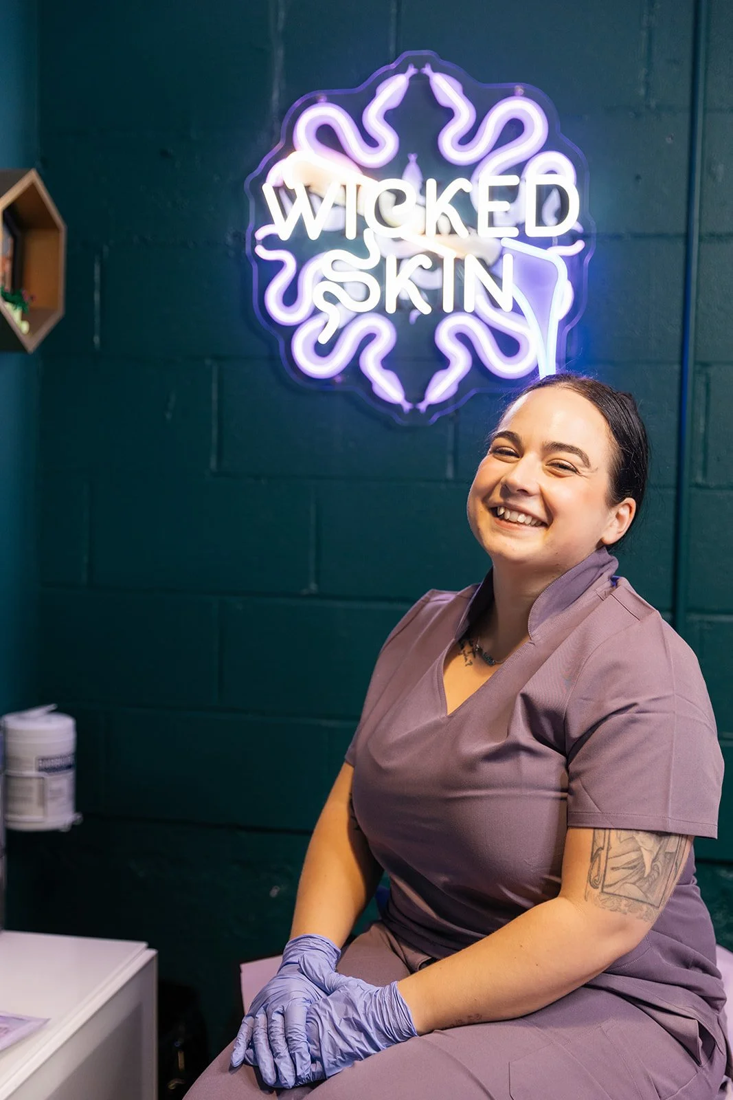 Professional wax specialist at Wicked Skin waxing studio in Rhode Island