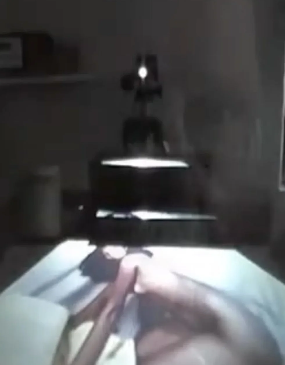 Sideways projection demonstrating anamorphic distortion, Cancún, 2012. Still from Hans Zandvoort’s video.