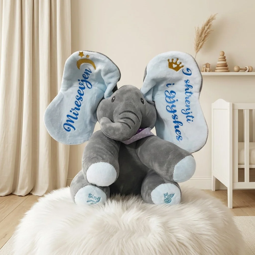 Elefant blu me levizje dhe muzike