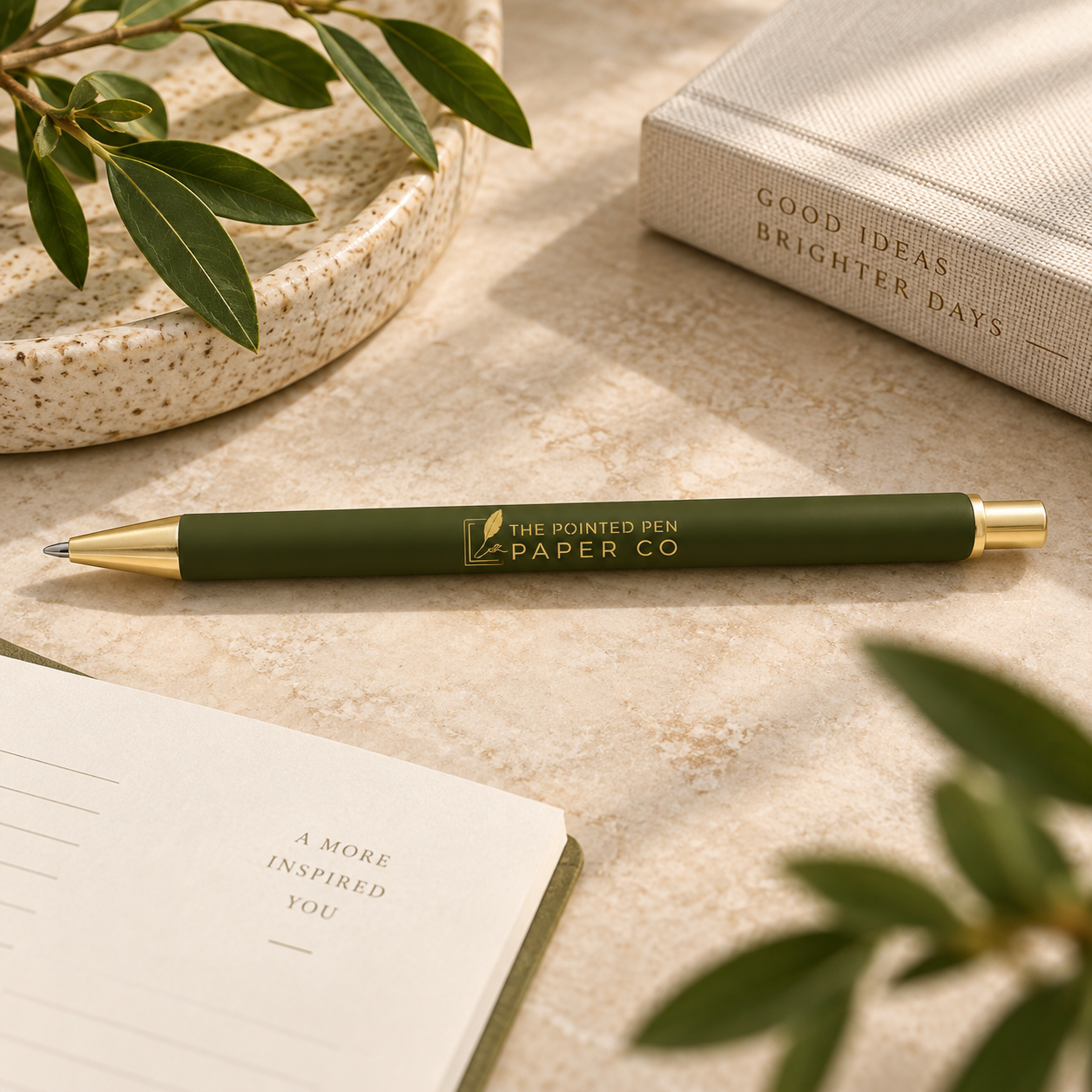 Soft Touch Gold Trim Pen