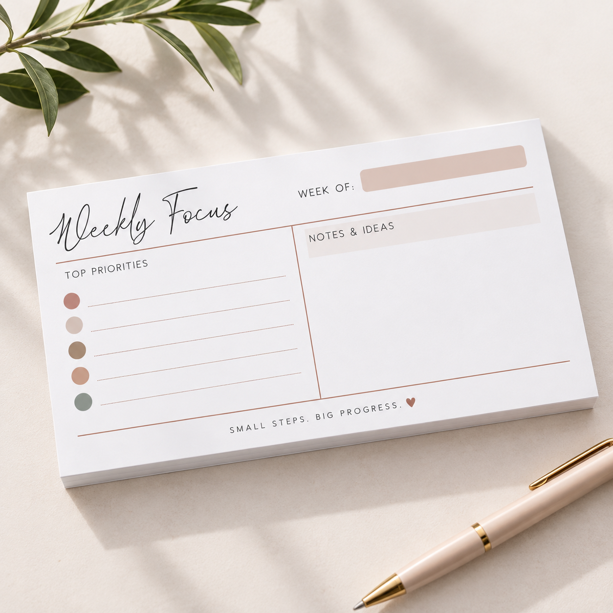The Weekly Focus Notepad
