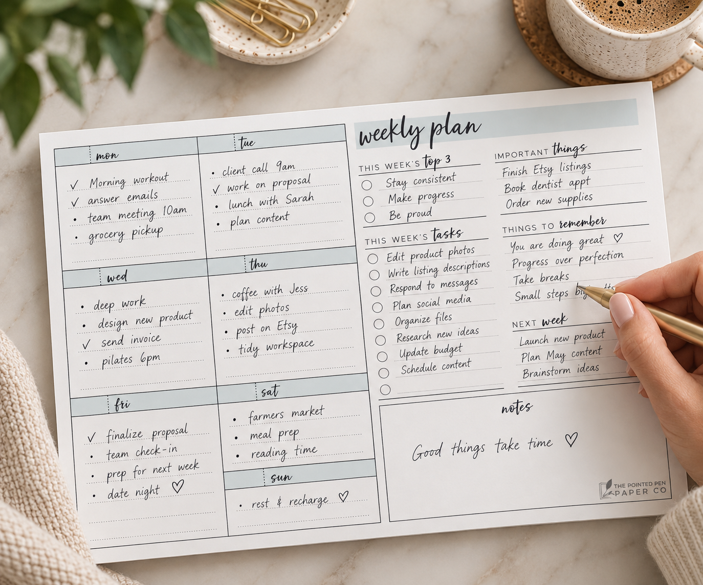 The Essential Weekly Planning Pad | Soft Color Collection