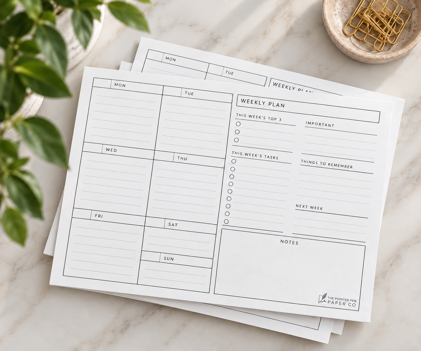 The Essential Weekly Planning Pad | Classic