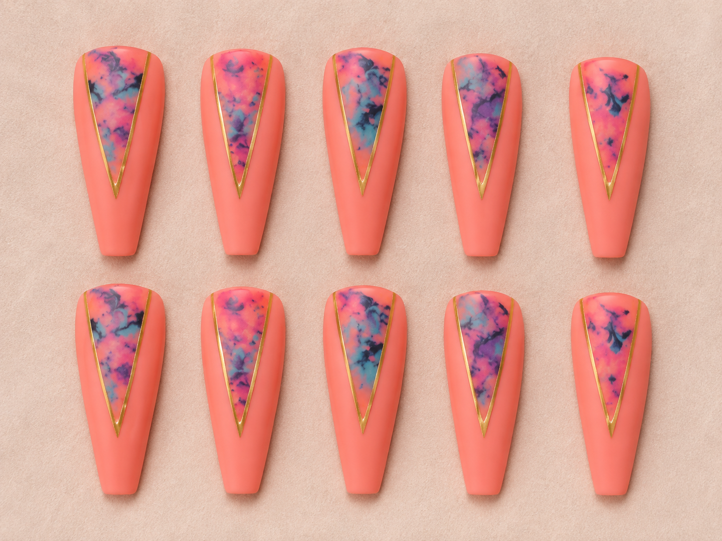 Coral Marble Gold V