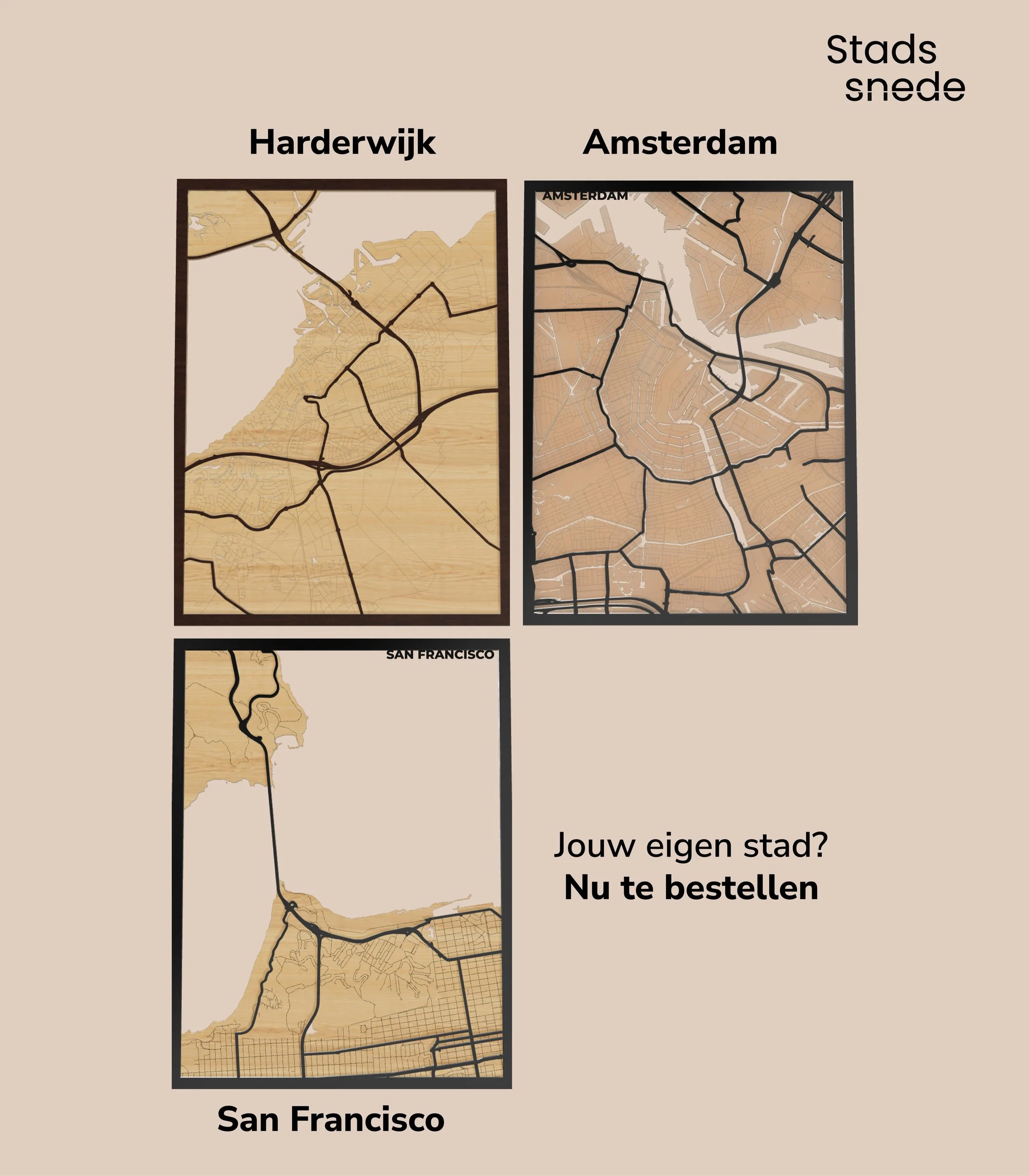Vanaf nu kun je jouw eigen Stadssnede bestellen 
Van Harderwijk tot San Francisco, alles is mogelijk 

Te bestellen via de de link in de bio

#stadssnede #hout #houtenstadskaart #wanddecoratie #stadskaart