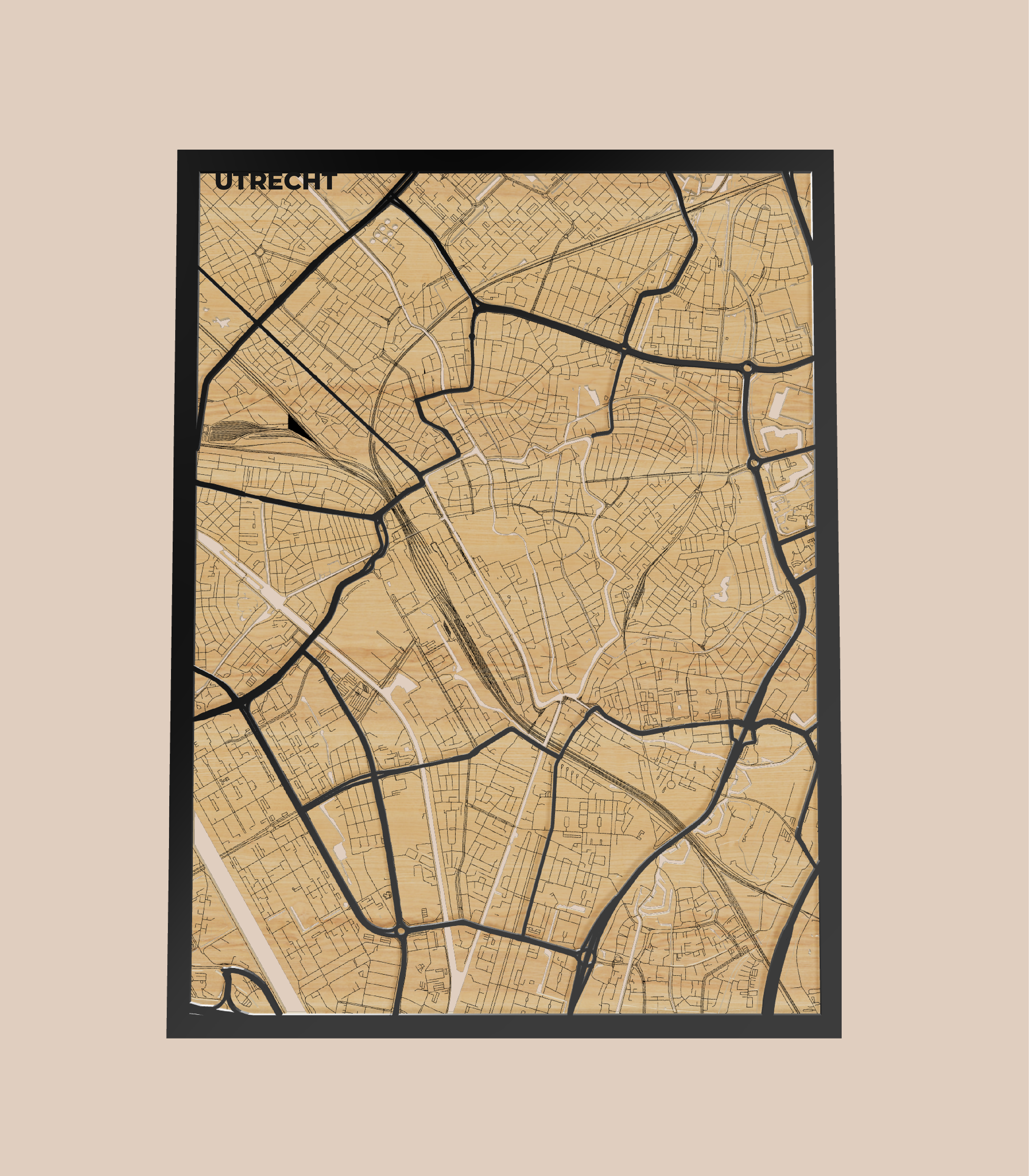 Stadssnede Utrecht 29x39 cm (2 lagen)