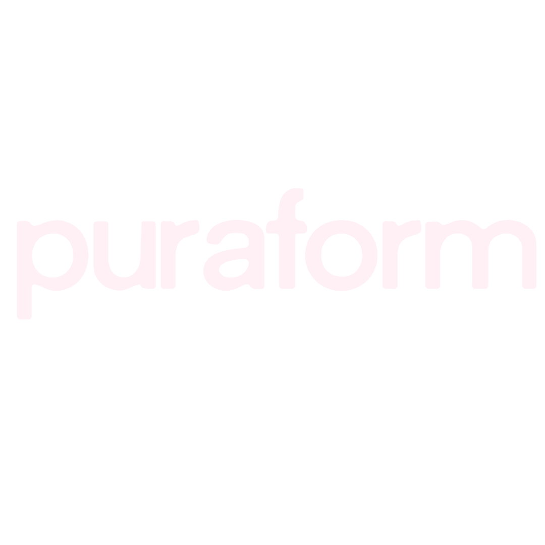 The Pura Furm logo, featuring the words 'pure' and 'form' in stylized text with a black background.