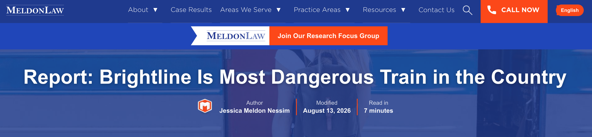 Meldon Law: Brightline is Most Dangerous Train in the Country. As of May 2026, the total number of lives lost has surpassed 200.
