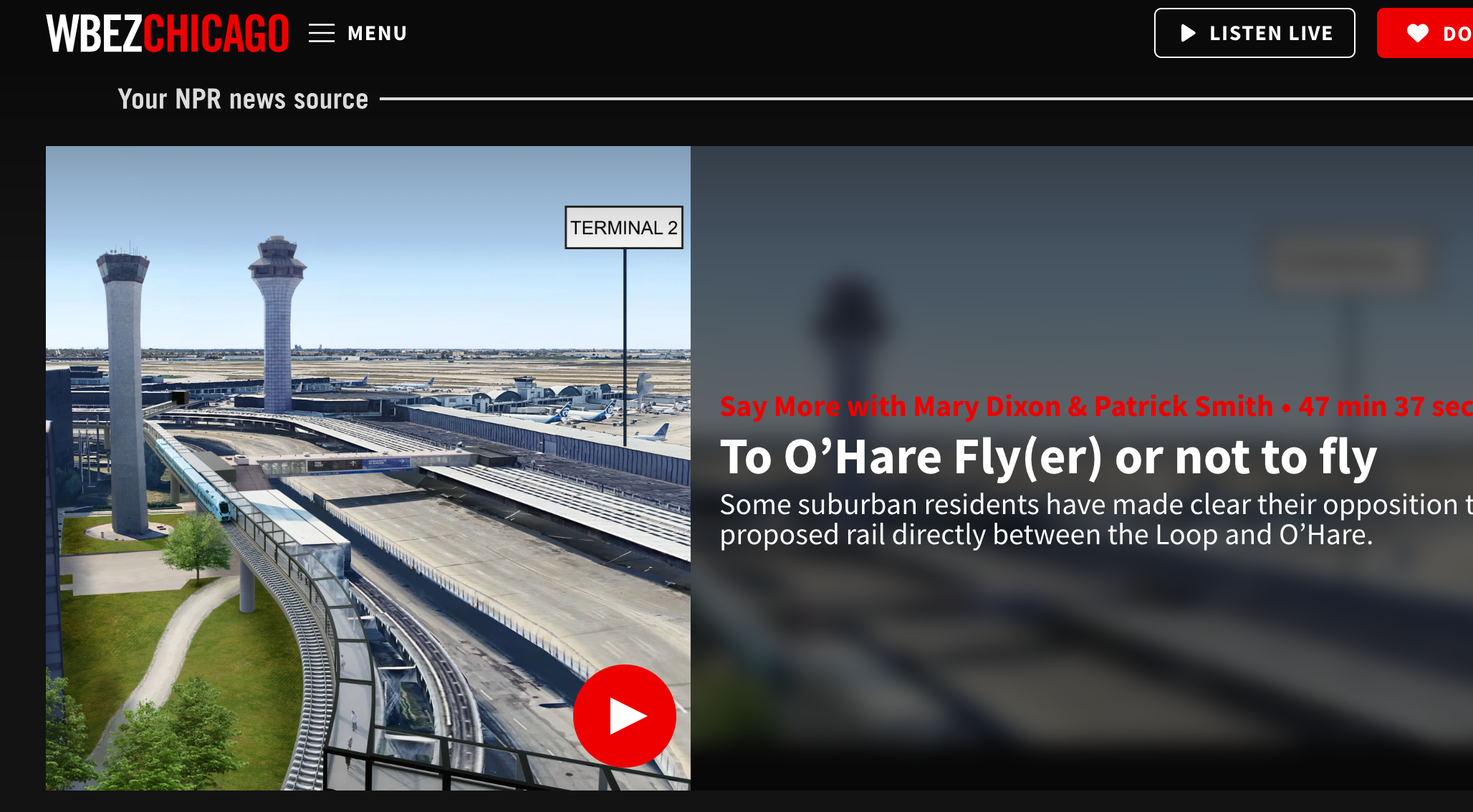 Less than a month after the reveal of a new plan to build a high-speed train directly connecting downtown Chicago with O’Hare International Airport, some suburban residents have organized to stop the proposed project from going through their town. Th