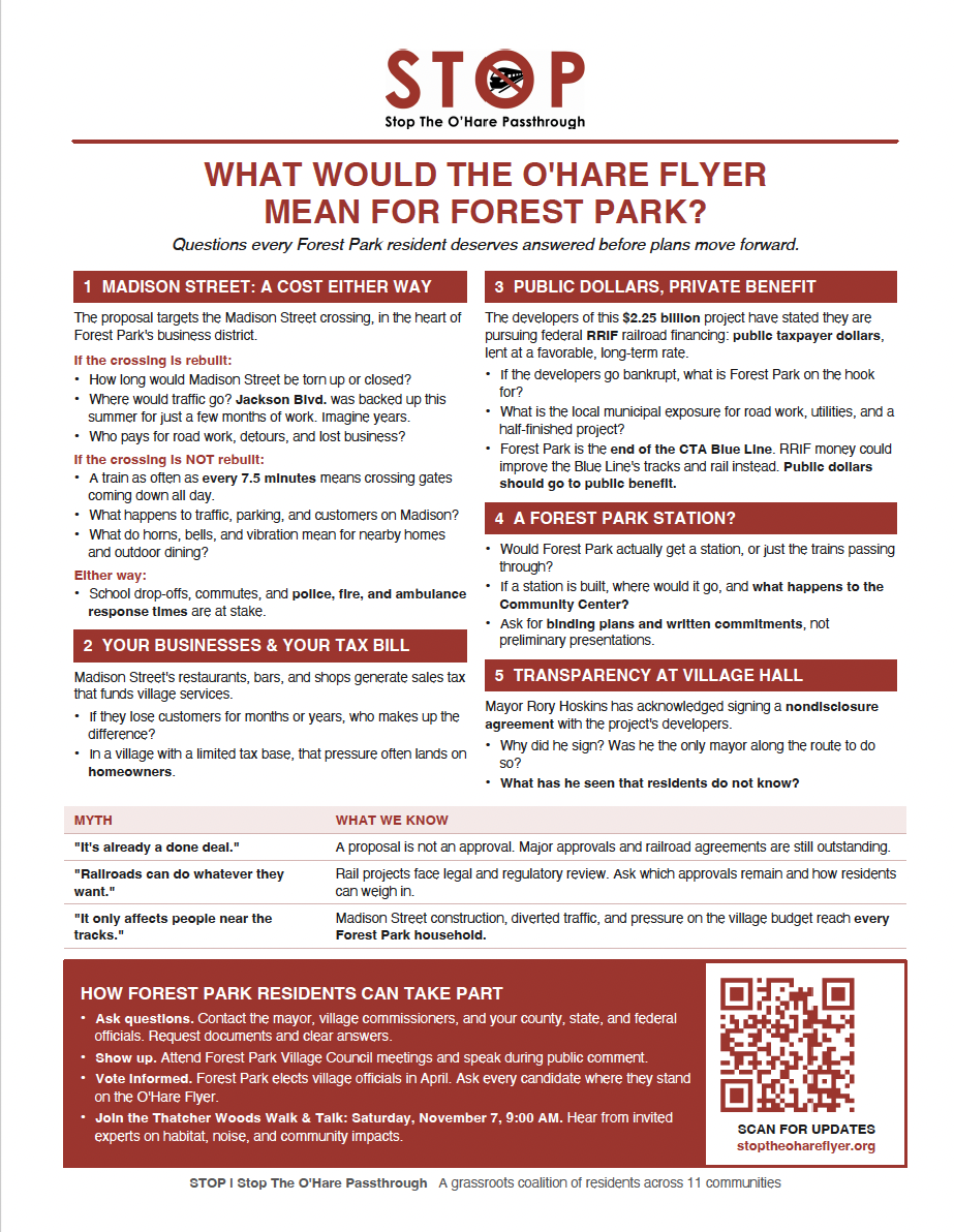 What would the O'Hare Flyer mean for Forest Park?