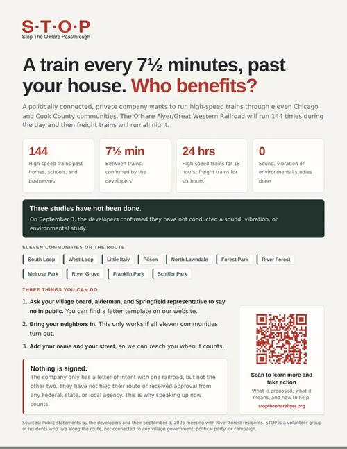 Trains every 7.5 minutes flyer