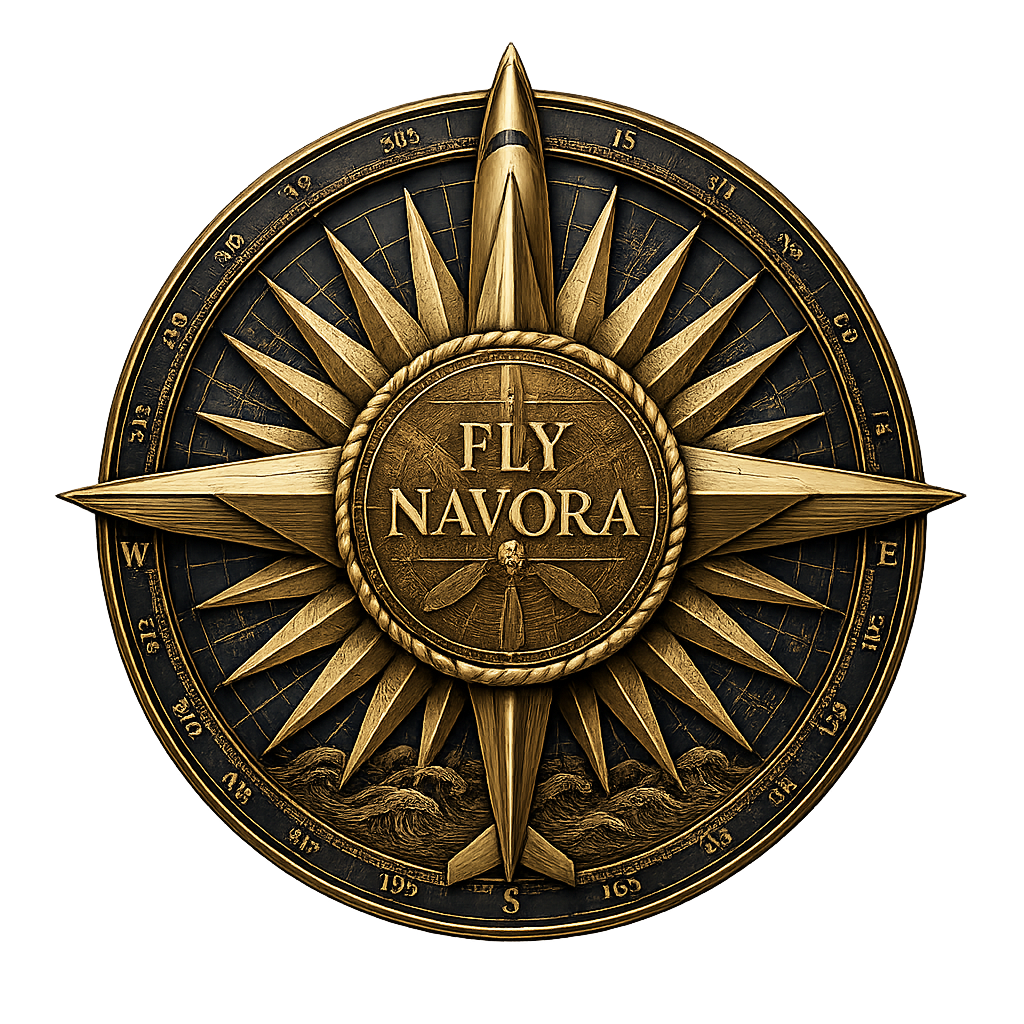 Fly Navora compass logo
