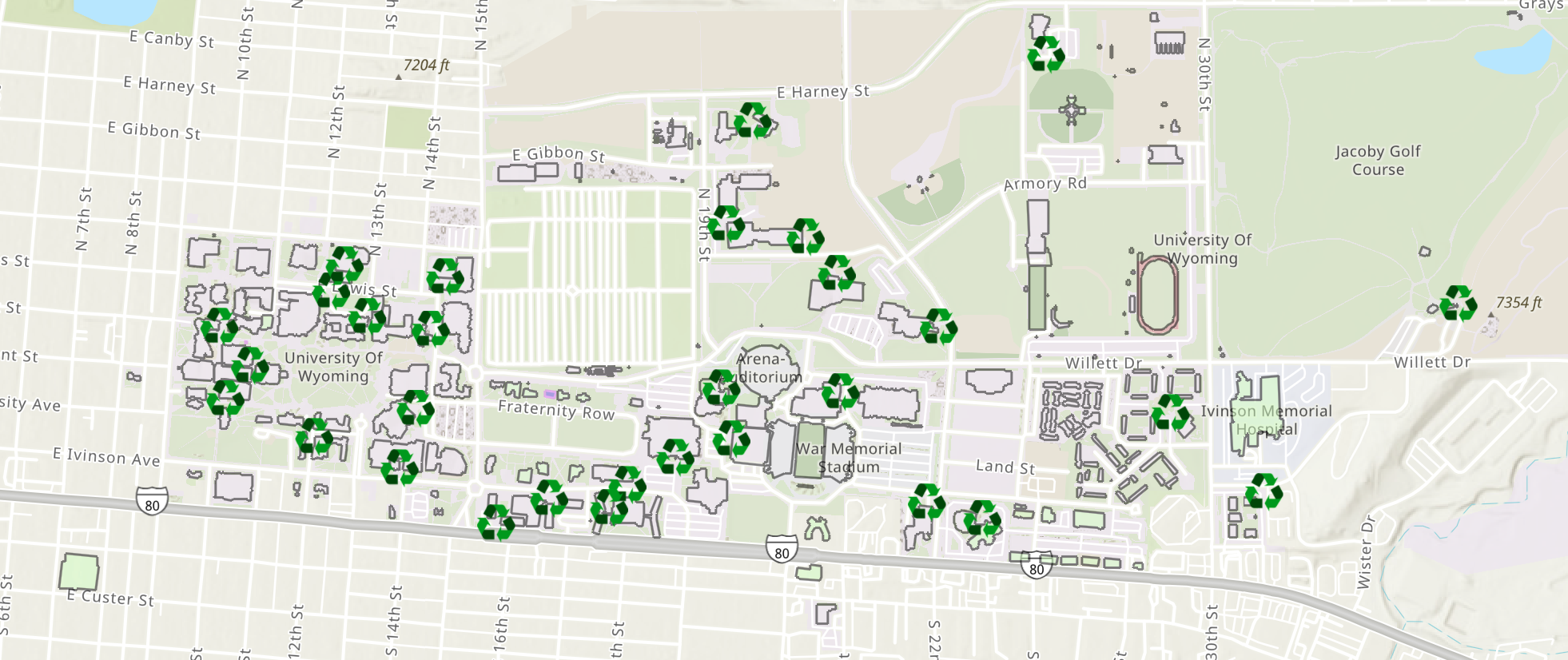 Recycling map