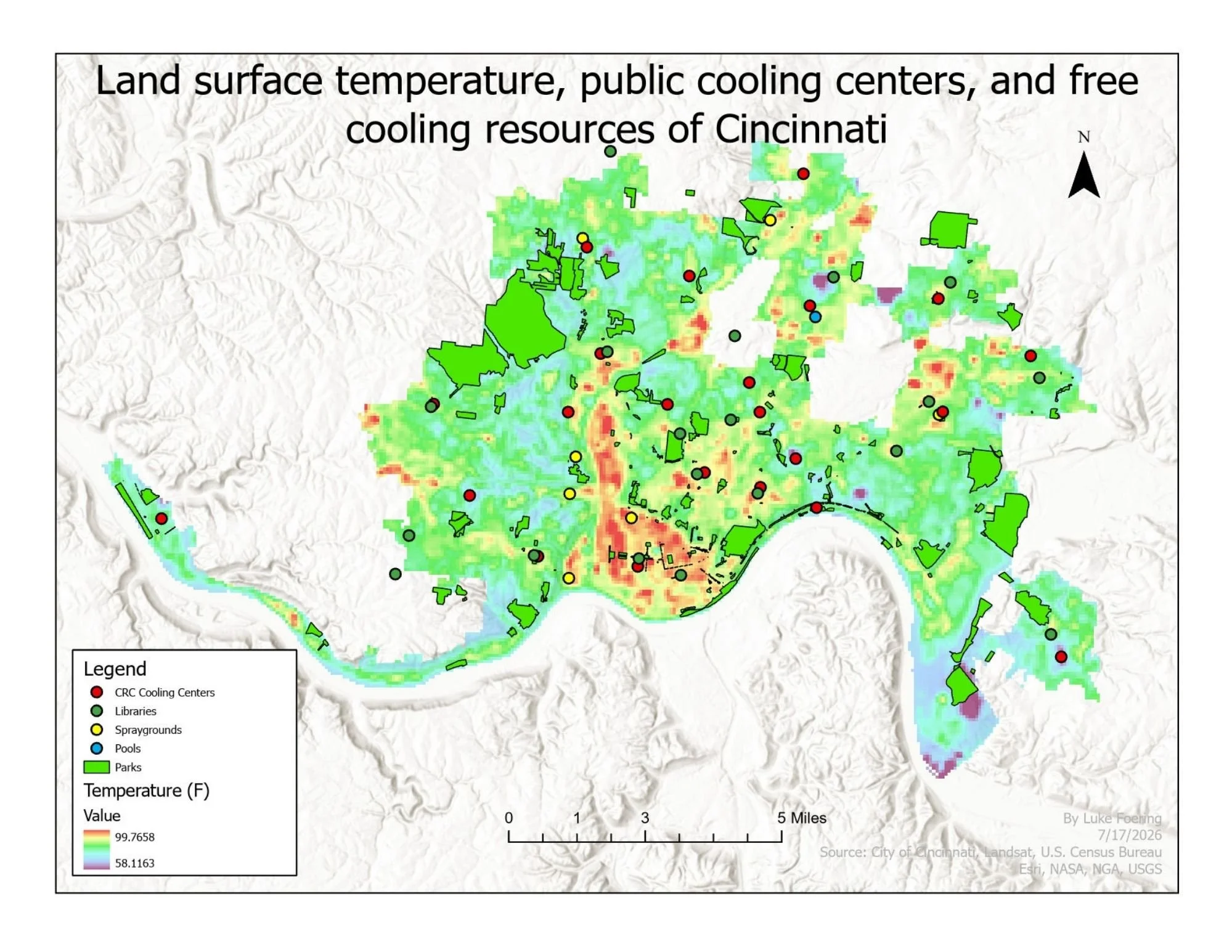 Cooling Centers and Land Surface Temperatures